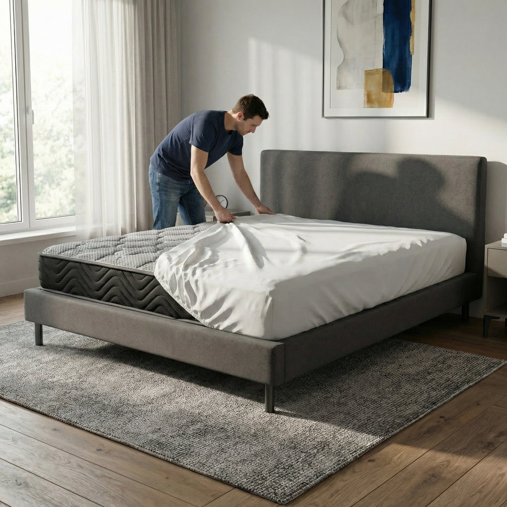 Hybrid 8 Inch Firm Twin Mattress with Pocketed Coils - Grand Goldman Shop