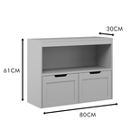 Book Organizer, toy Storage Cabinet Organizer, Gray - Grand Goldman