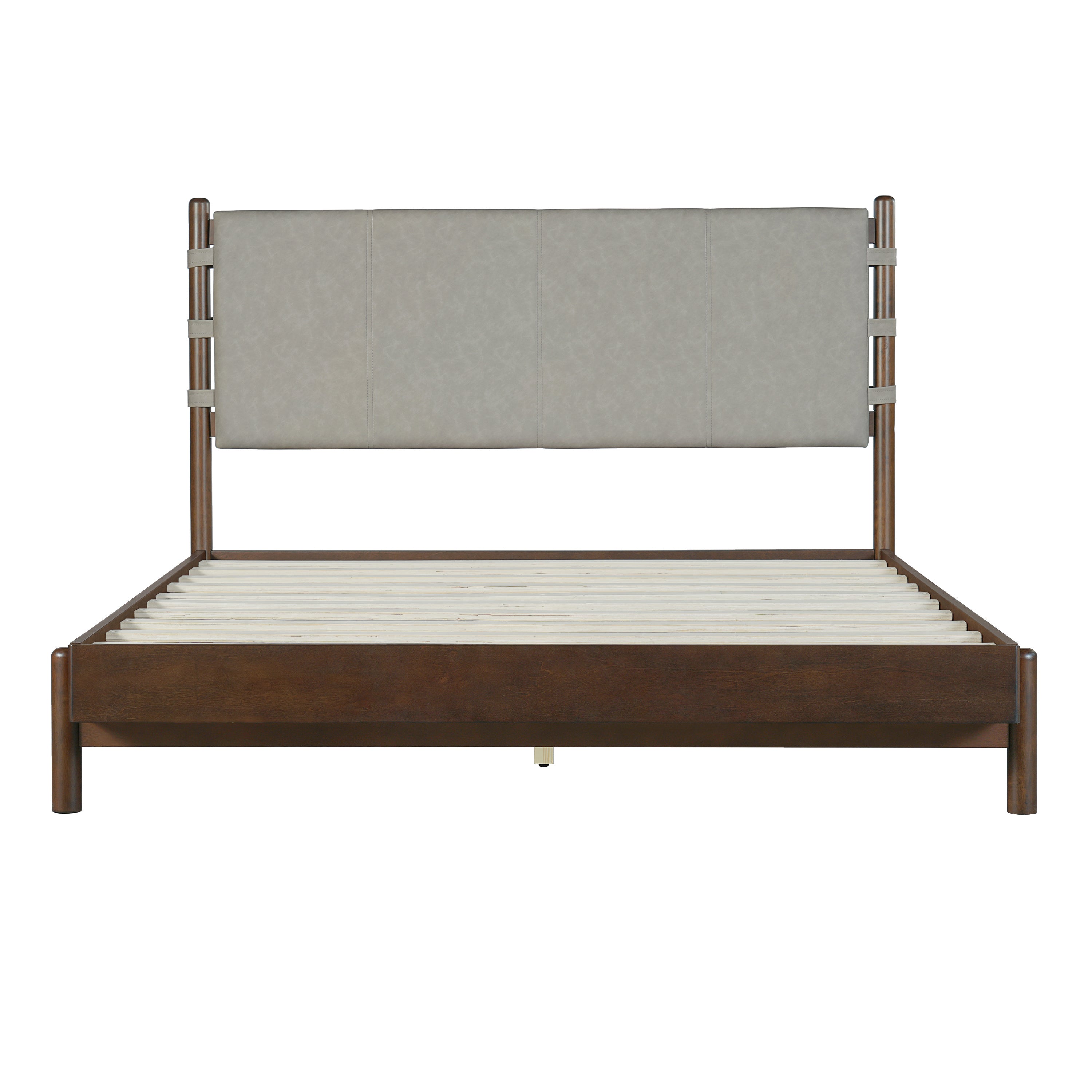 Modern Queen Bed Frame Set with 2 Nightstands, Light Gray Wood Platform Bed with Headboard and Matching Bedside Tables for Bedroom - Grand Goldman Shop