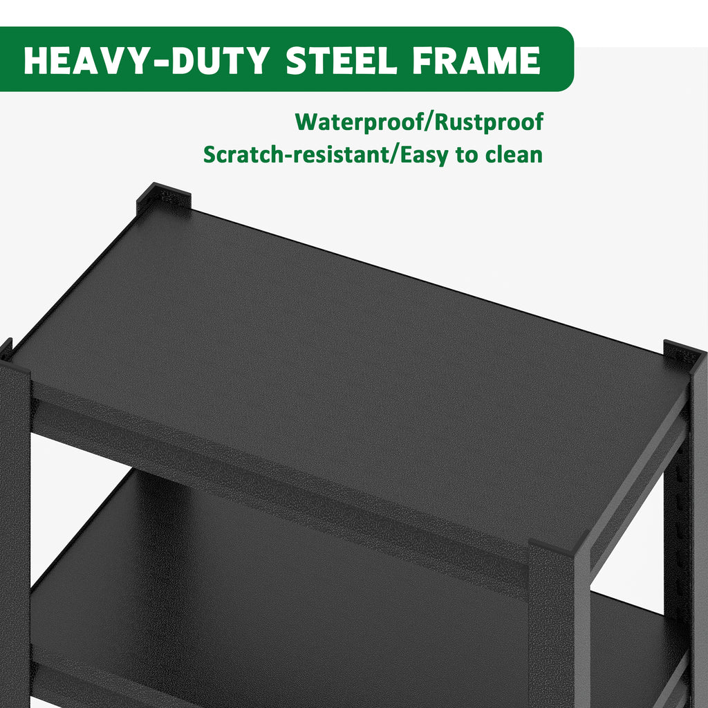 Metal Aquarium Stand 20-30 Gallon Adjustable 3-Tier Fish Tank Rack Shelf - Black, Heavy Duty, 34'W x 18'D x 31'H - Grand Goldman Shop