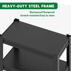 Metal Aquarium Stand 20-30 Gallon Adjustable 3-Tier Fish Tank Rack Shelf - Black, Heavy Duty, 34'W x 18'D x 31'H - Grand Goldman Shop
