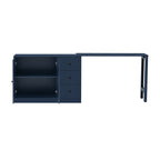 U_STYLE 89.7''Wooden Sideboard with Extendable Table,Multifunctional Storage Cabinet with 2 Doors and 3 Drawers,for Living Room,Study,Foyer and Kitchen - Grand Goldman Shop