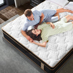 King Mattress, 10 Inch Plush Hybrid Mattresses with Memory Foam, Fiberglass-Free Mattress in a Box, Individual Pocket Spring-Motion Isolation-Edge Support, CertiPUR-US Certified - Grand Goldman Shop