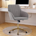TY Adjustable Office Chair, Ergonomic Swivel Chair, Gray Velvet, Comfortable for Long Sitting | Premium Home Decor - Grand Go