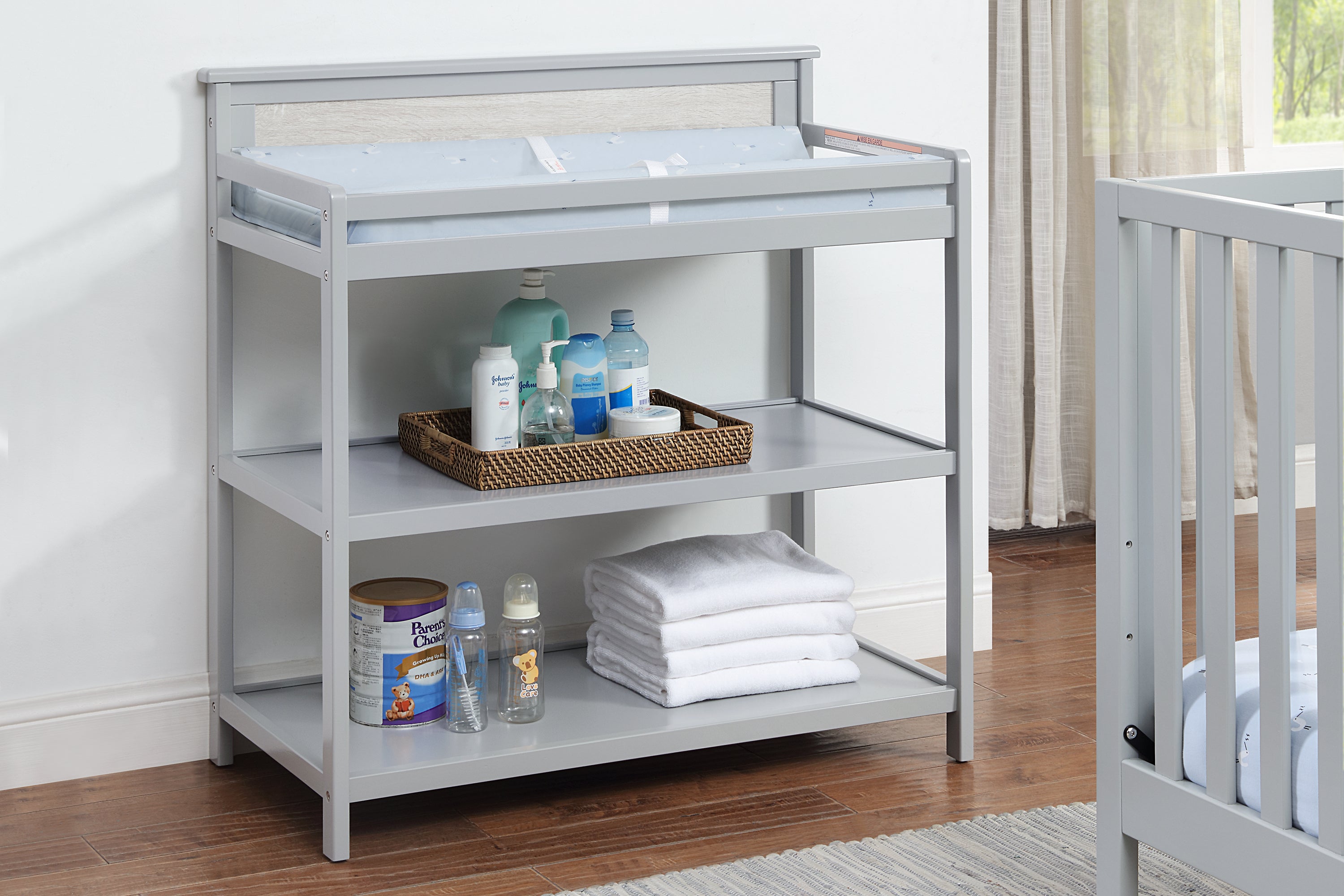 Connelly Changing Table Gray/Rockport Gray - Grand Goldman