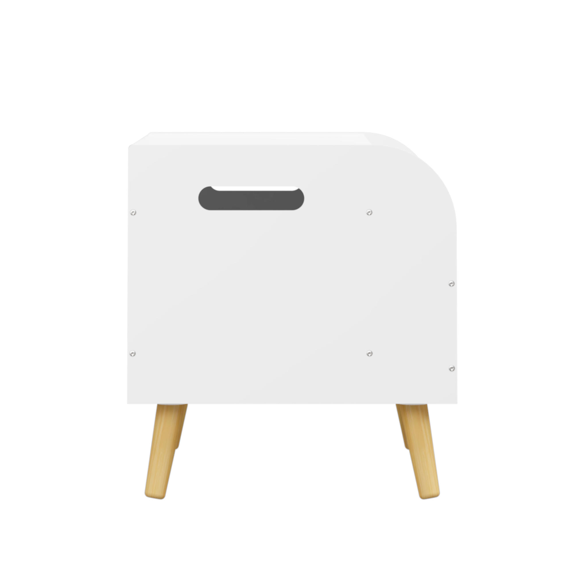 Wooden Toy Box with Front Bookshelf, Flip-Top Lid, Safety Hinge for Kids Room Organization in White, Solid Wood & MDF Constru