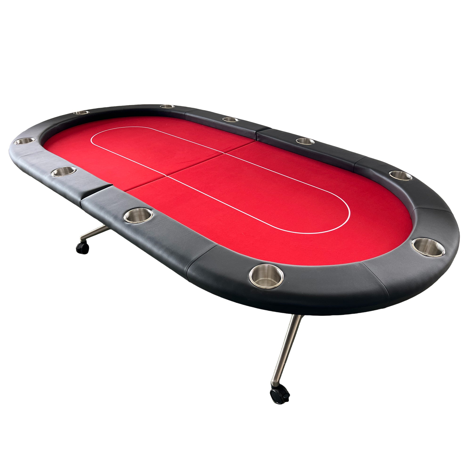 INO Design 94' Fodable Poker Table for 10 players, Red - Grand Goldman