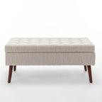 Storage Bench with Storage Bench for Bedroom End of Bed Bench Foot of Bed Bench Entryway Bench Storage Ottoman Bench 43.7' W x 18.1' D Off White Bench - Grand Goldman Shop