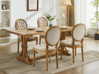 French Style Solid Wood Frame Antique Painting,Hand-pulled buckle decoration Velvet artificial leather Dining Chair with Nailhead Trim ,Wood Legs,Steel Spring inner,Set of 2,Beige,SW1739BG - Grand Goldman Shop