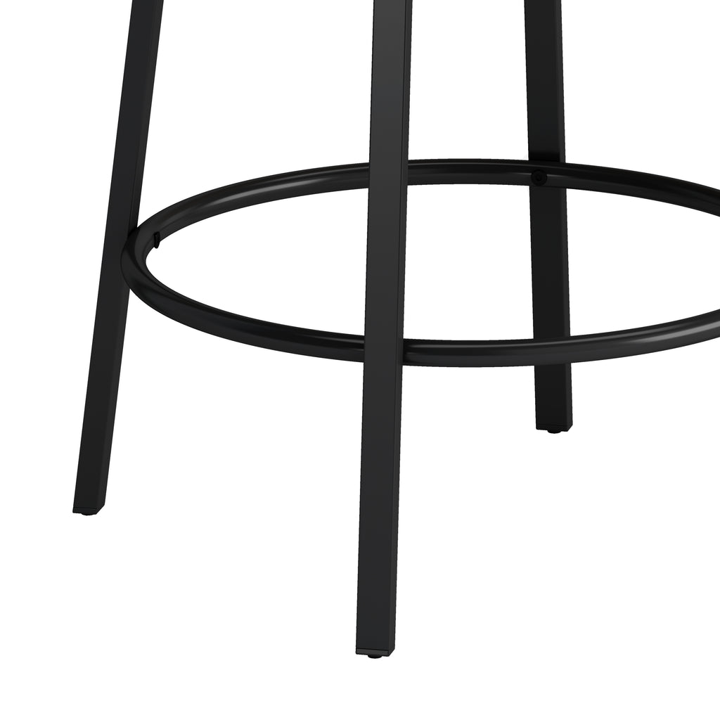 3-Drawer Long Dining Table Set with Power Outlets, Bar Kitchen Table Set with Circular PU Stools, Easy Assemble,Brown - Grand Goldman Shop
