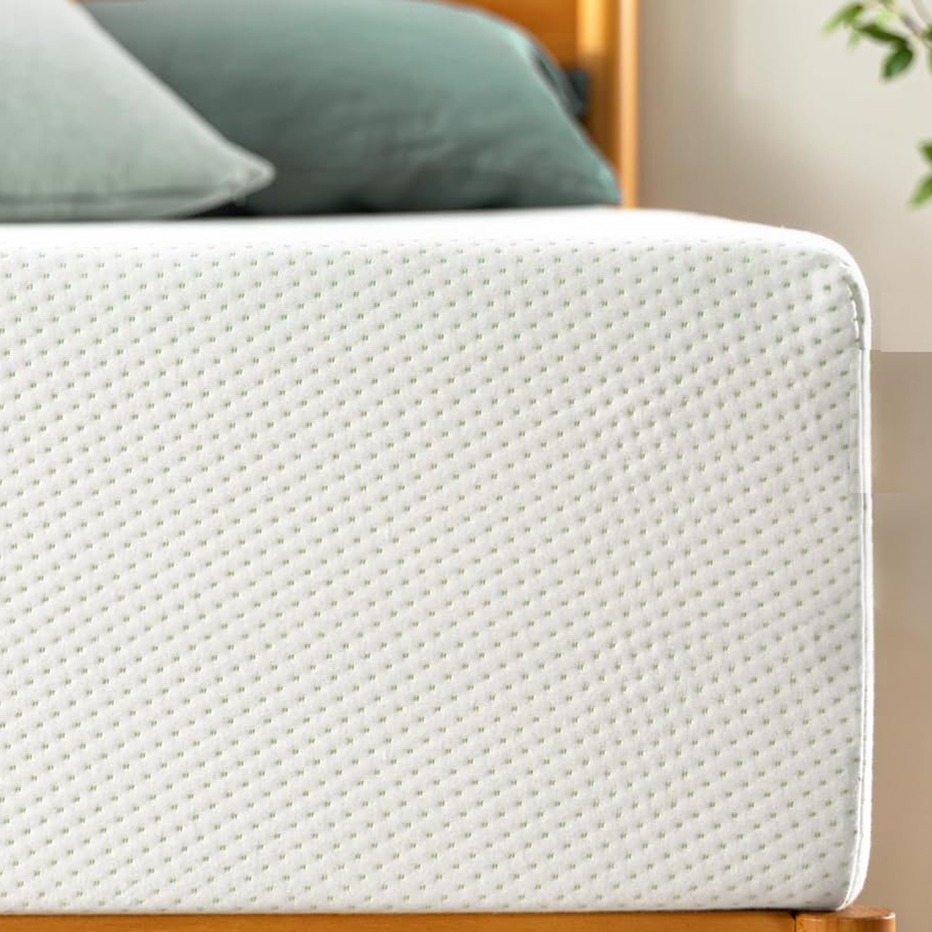 6 Twin Green Tea Memory Foam Mattress in Box, Fiberglass Free, White, Supportive Comfort for All Sleep Positions - Grand Goldman Shop
