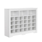 Sleek Design 24 Shoe Cubby Console, Modern Shoe Cabinet - Grand Goldman Shop