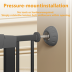 29.5-45.3' Wide Baby Gate with wall protector for Stairs, Dog Gate Indoor for Doorways, No Drilling Pressure Mounted Pet Gate
