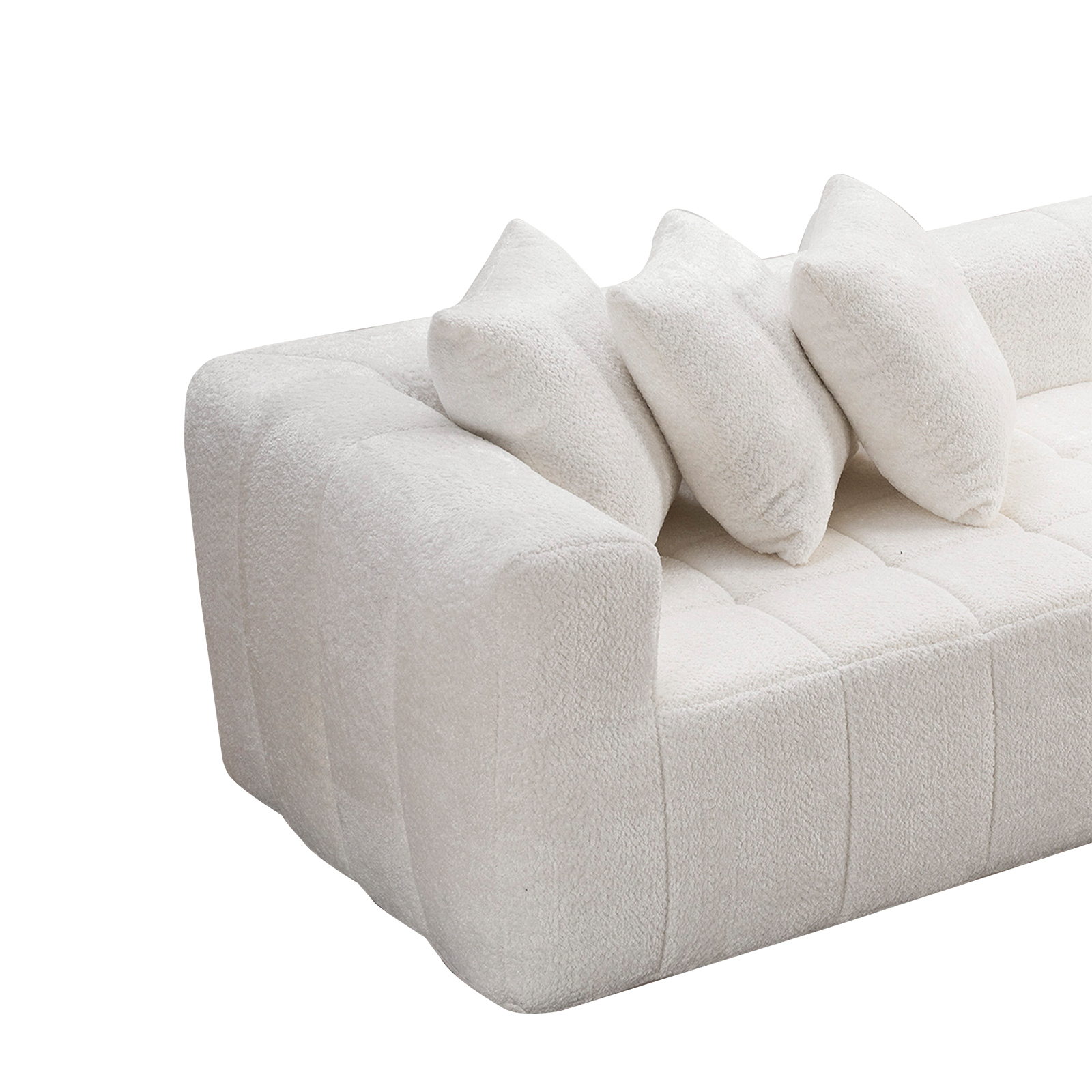 107.9'Cloud Modular Sectional Sofa Couch with L-Shape Chaise,Modern Minimalist Upholstered Couches for Living Room Bedroom,Deep Seat Corner Couch,No Assembly Required - Grand Goldman Shop