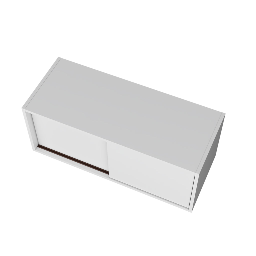 Anegam Floating Cabinet with Sliding Door, White | Premium Home Decor - Grand Goldman