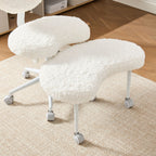 Artificial rabbit hair Meditation Chair Plus, Cross Legged Chair with Wheels, ADHD Chair, Criss Cross Desk Chair with Lumbar 