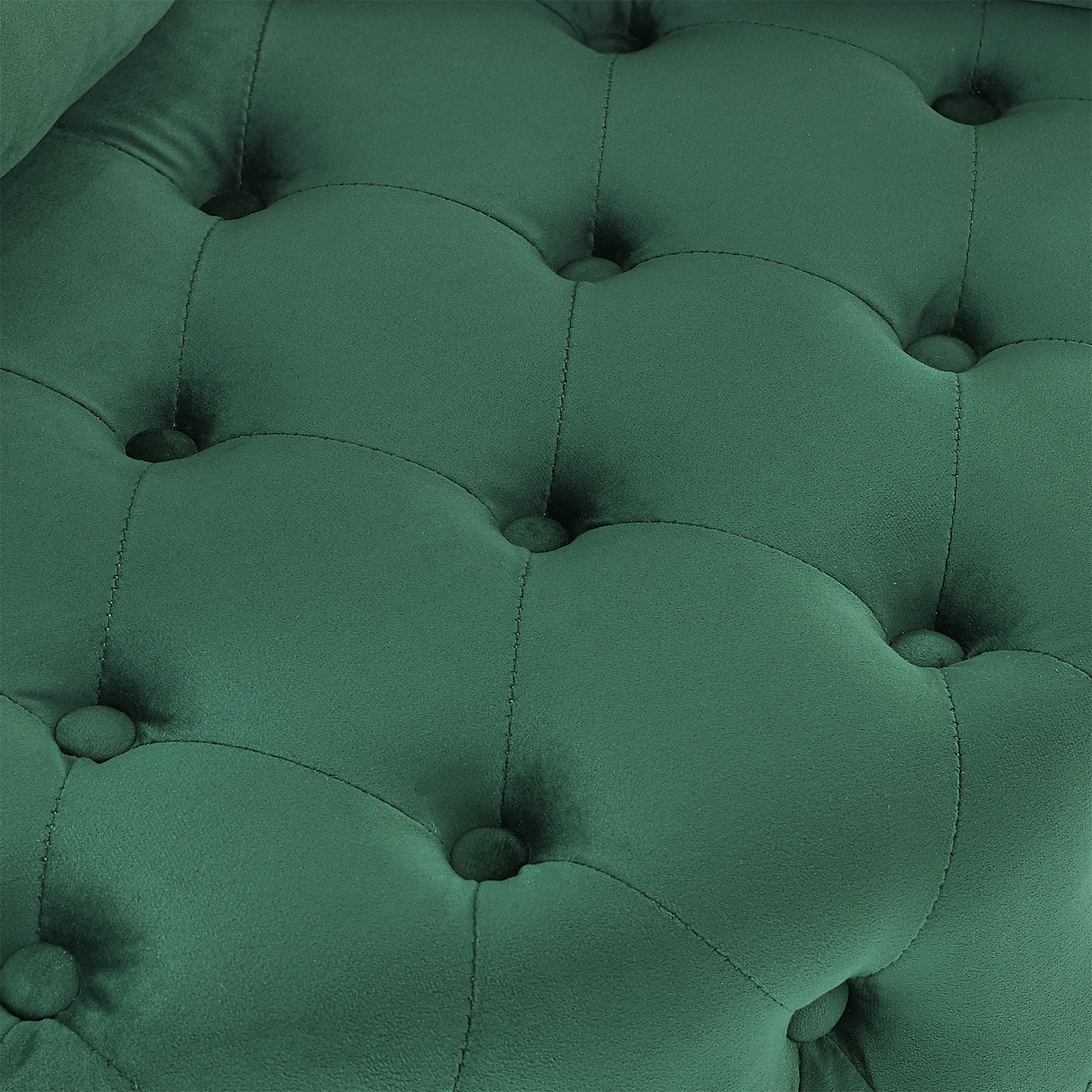 Modern Glam Velvet Upholstered Swivel Chair with Button Tufted Design and Wheels, Green - Grand Goldman Shop