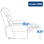 Grey Cat-proof Leather Dual Motor Infinite Position Up to 350 LBS Power Lift Recliner Chair with Power-Remote, Heat Massage and Heavy Duty Motion Mechanism - Grand Goldman Shop