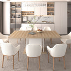 Rectangle extendable dining table for 6-10 people aged effect wood 160-200 cm - Grand Goldman Shop