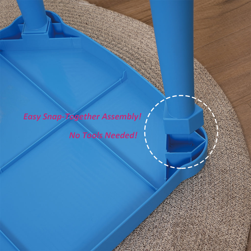 Kids Table,Plastic Children Activity Rectangular Table for School,Home,Play,Reading Dining,Kindergarten(Enlarge Size) - Grand