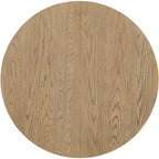 TREXM Farmhouse Round Extendable Dining Table with 16' Leaf Wood Kitchen Table (Oak Natural Wood + Antique White) - Grand Goldman Shop