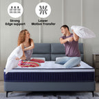 Cool 10 Inch Plush Gel Memory Foam Pocket Spring Hybrid Mattress In A Box With Certipur-US Certified Memory Foam - Grand Goldman Shop