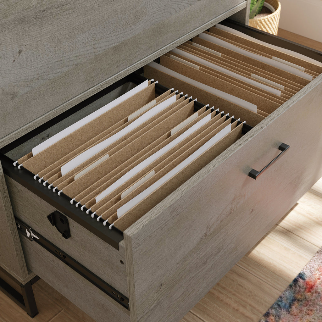 Lateral File with Full-Extension Slides, Brown finish | Premium Home Decor - Grand Goldman