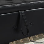 48' Ottoman Bench with Storage, Bench for Bedroom,Living Room,Hallway, Upholstered Tufted Faux Leather PU Ottoman Black - Grand Goldman Shop