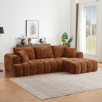 Chenille L-Shape Luxury Sectional Oversized Sofa,Mnimalist Design,Comfy Sleeper Couch for Living Room,Apartment&Reception Spaces,No Assembly Required - Grand Goldman Shop