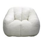 Comfy Bean Bag Chair with Memory Foam Filler – Tufted Soft Stuffed Bean Bag Sofa for Dorm, Apartment, or Living Room – White - Grand Goldman Shop