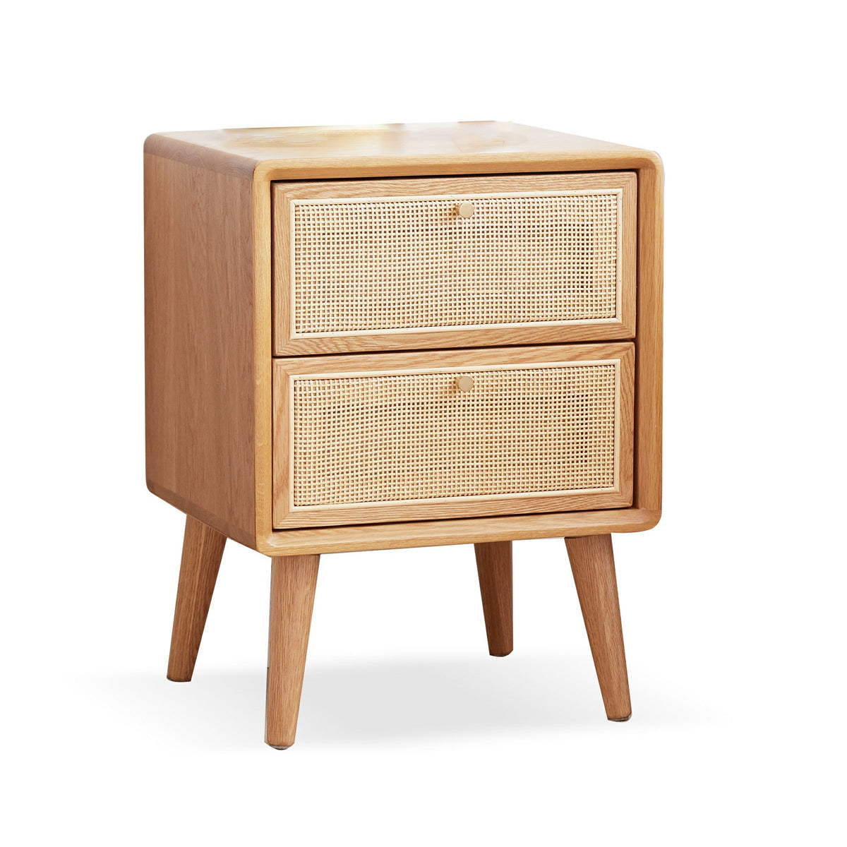 Pure Solid Wood Bedside Cabinet Modern Simple Nightstands North America Oak Bedside Cabinet Nordic Bedroom Solid Oak Storage Cabinet 0.4m - Grand Goldman Shop