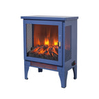 18 inch Freestanding Electric Fireplace Stove heater with 3D Flame effect,Classic Blue - Grand Goldman Shop