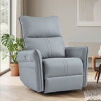 Power Swivel Rocker Recliner Chair for Adults, 270° Swivel Rocking Recliner Chair,Electric Small Recliners for Small Spaces, Single Sofa Recliner for Living Room, Bedroom,RV (Blue-gray+270° Swivel) - Grand Goldman Shop
