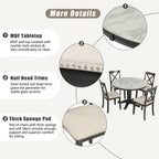 Orisfur. 5 Pieces Dining Table and Chairs Set for 4 Persons, Kitchen Room Solid Wood Table with 4 Chairs - Grand Goldman Shop