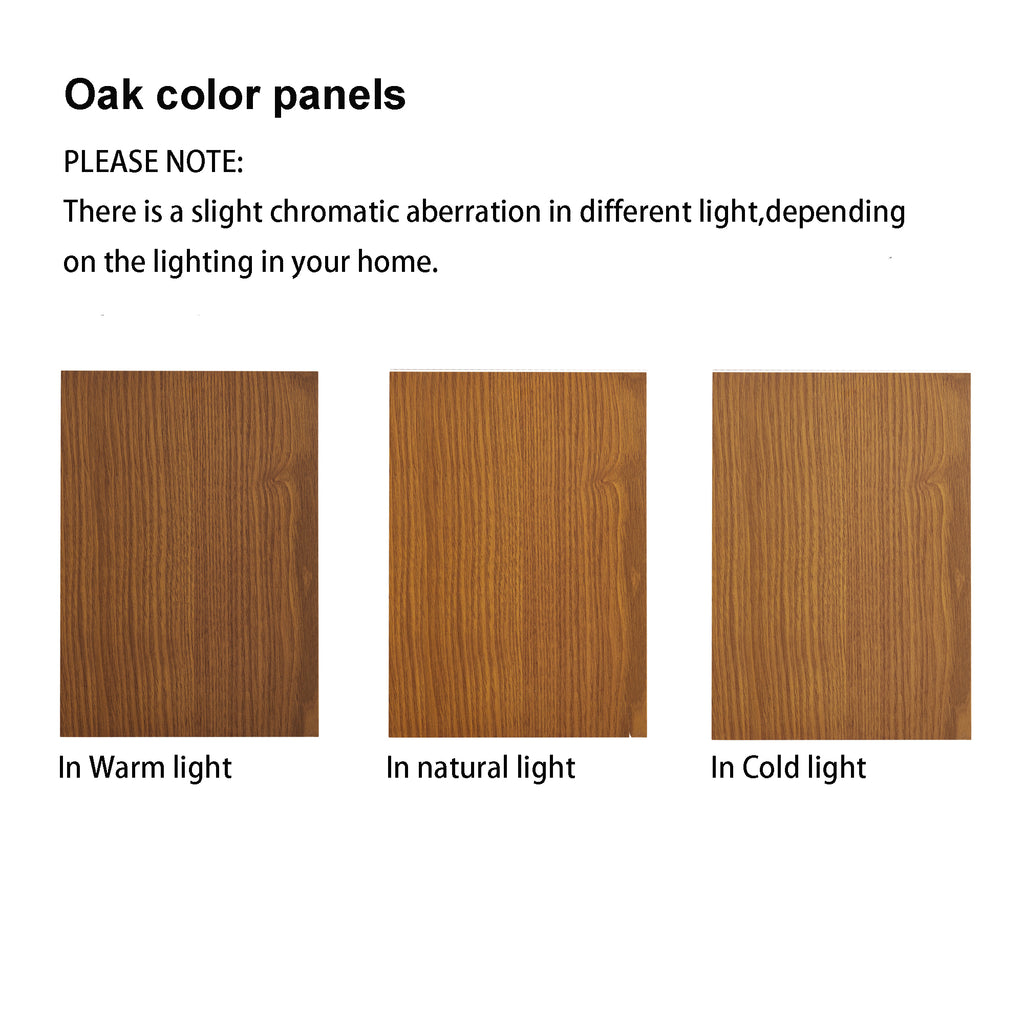 Lighted Curio Cabinet with Adjustable Shelves, Mirrored Back Panel, and Tempered Glass Doors, 3-Tier Oak Finish - Grand Goldman Shop