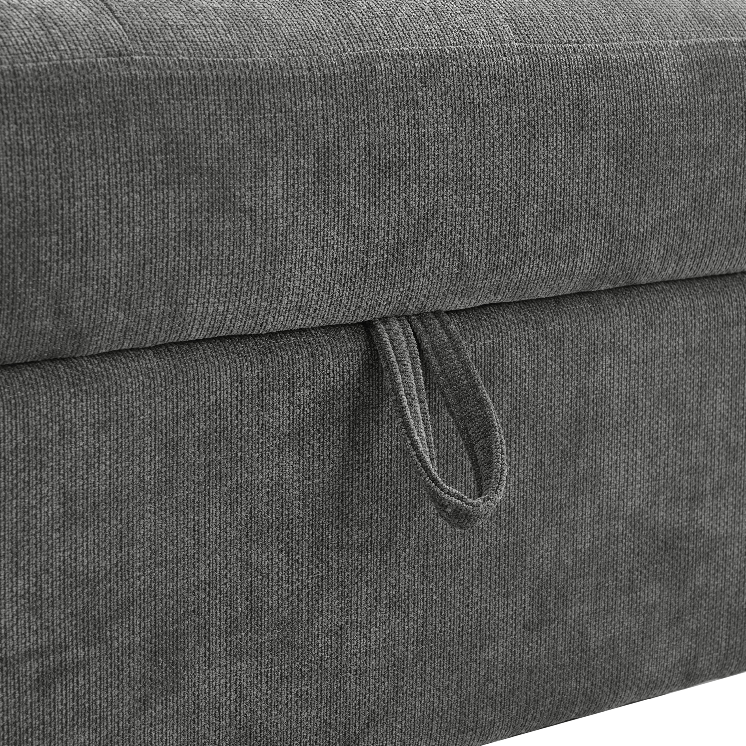 Mirod 91.5-Inch L Shaped Couch with Pull Out Bed and Storage Sectional Sleeper Sofa with Hidden Storage , Wide Armrest with storage,for Living Room, Apartment, Bedroom, Office - Grand Goldman Shop