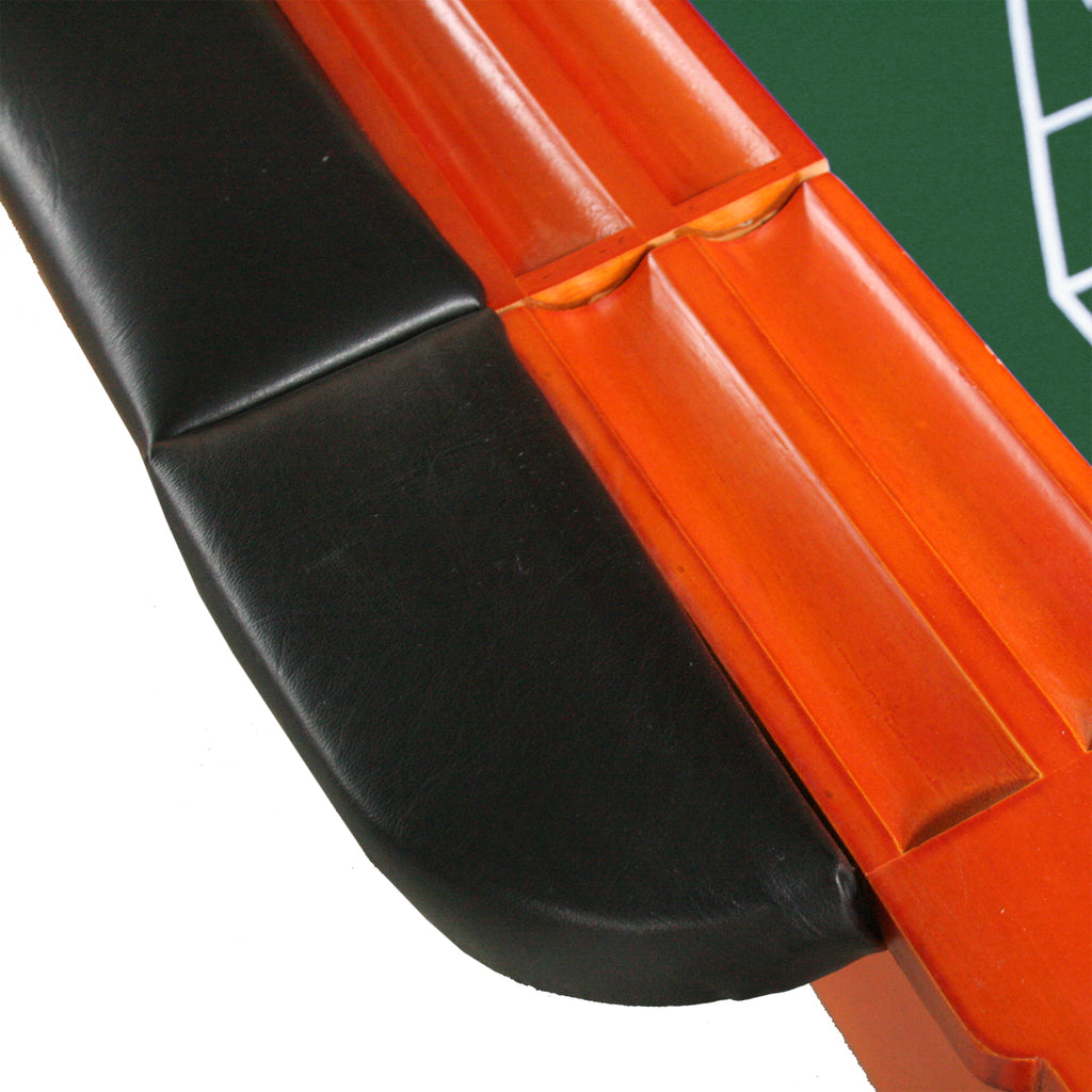 93' Deluxe Casino Dice Game Craps Table with Felt Diamond Pyramid Bumper Rubber Design, Green - Grand Goldman