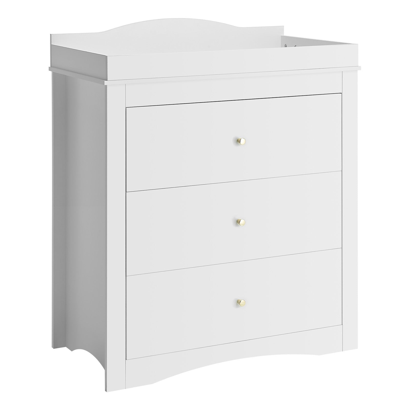 Changing Table Dresser Baby Diaper Change Station with 3 Drawers White | Premium Home Decor - Grand Goldman