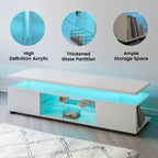 TV Stand for 60 Inch TV LED Gaming Entertainment Center Media Storage Console Table with Large Side Cabinet for Living Room( White) - Grand Goldman Shop