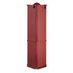 Curio Cabinet Lighted Glass Display Curio Cabinet w/Tempered Glass Doors and Shelves, Crown Corner Cabinet with Bulb, Corner Storage Decoration for Living room and Bedroom Cherry - Grand Goldman Shop