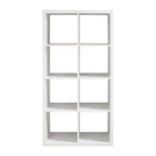 Smart Cube 8-Cube Organizer Storage with Opened Back Shelves,2 X 4 Cube Bookcase Book Shleves for Home, Office (White) | Prem