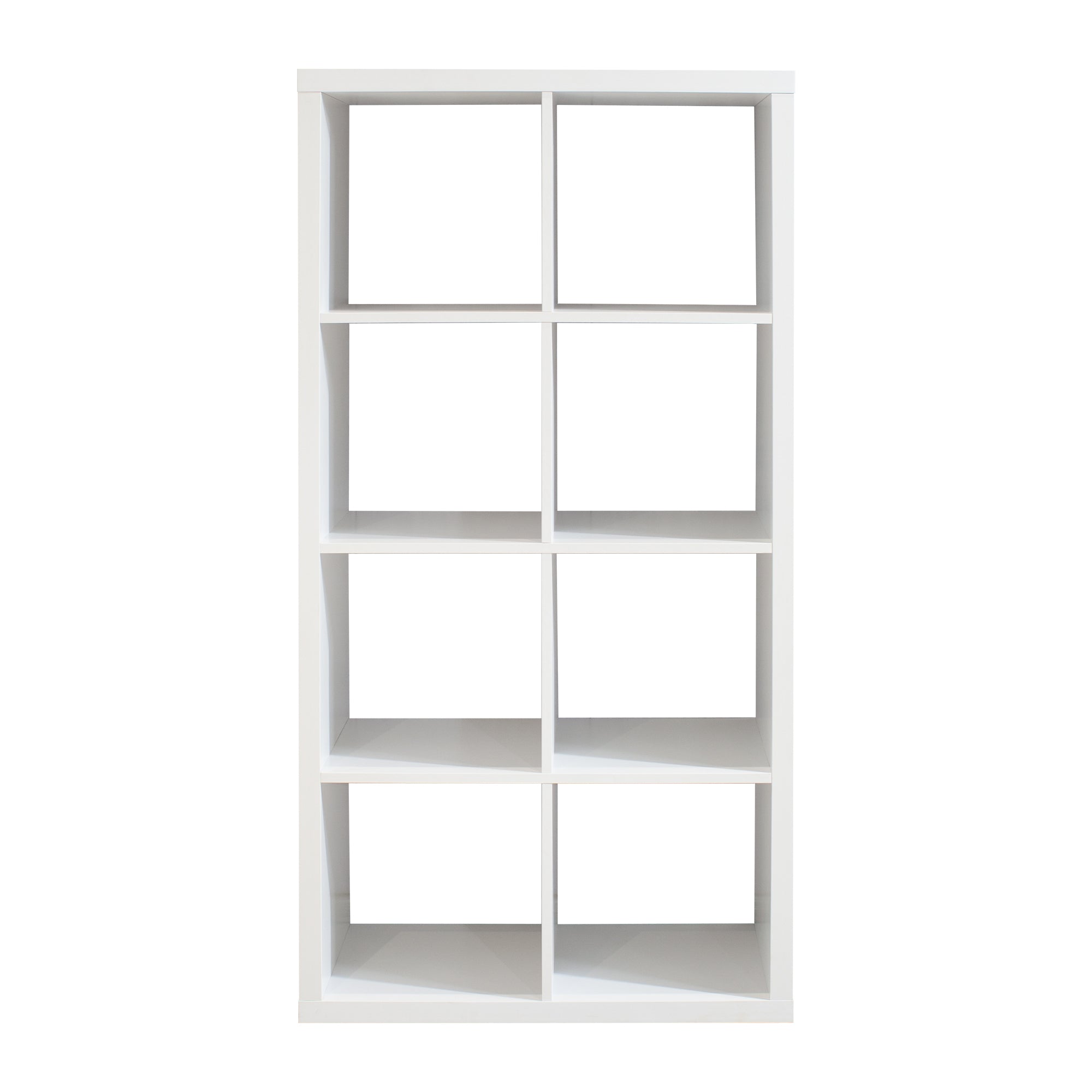 Smart Cube 8-Cube Organizer Storage with Opened Back Shelves,2 X 4 Cube Bookcase Book Shleves for Home, Office (White) | Prem