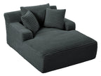 Oversized Chaise Lounge Chair Indoor, Corduroy Upholstered Modern Sofa Couch,No Assembly Required,Comfy Sleeper Sofa for Living Room,Office - Grand Goldman Shop