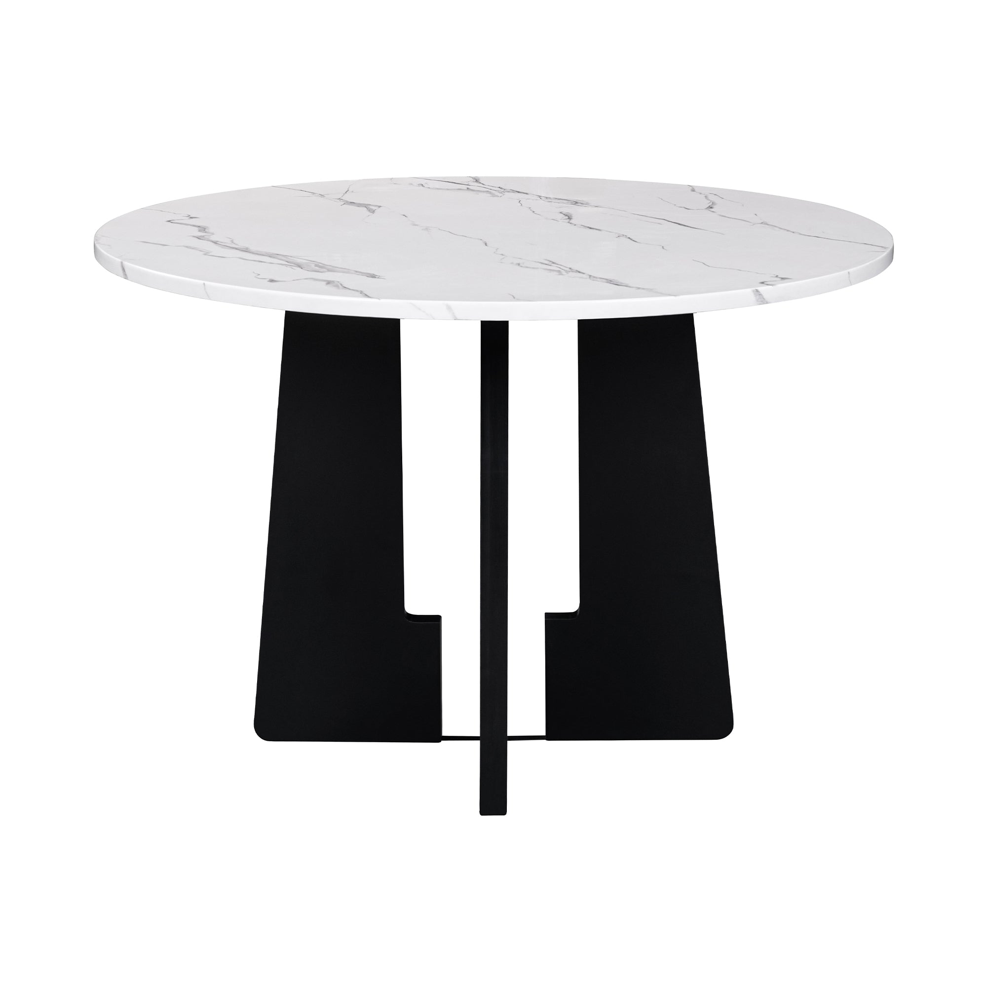 5-Piece Round Dining Table set, 43-Inch Modern Dining Table and 4 Upholstered Chairs for Dining Room, Kitchen Room, Living Room, Easy Assembly - Grand Goldman Shop
