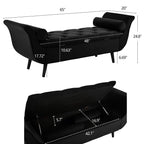 Vintage Tufted 65-inch Long Bench, Velvet Upholstered Storage Ottoman with Classic Retro Design, Mid-Century Modern Footstool for Living Room, Bedroom Entryway - Grand Goldman Shop