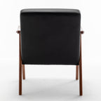 Mid-Century Modern Wingback Accent Chair with Solid Wood Frame and Extra-Thick Backrest – Lounge Chair for Living Room, Bedroom, or Reading Room - Grand Goldman Shop