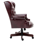 Executive Office Chair  Comfortable Desk Chair - Ergonomic Design - Thick Padded Seat and Backrest - PU Leather Desk Chair wi