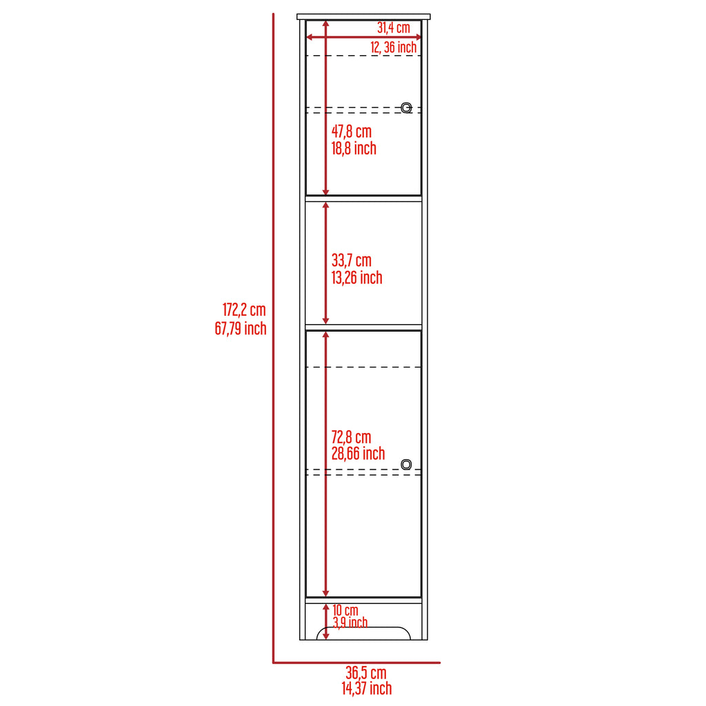 Ibis Linen Cabinet, Double Doors, Four Interior  Shelves, Two Cabinets  -Light Oak | Premium Home Decor - Grand Goldman