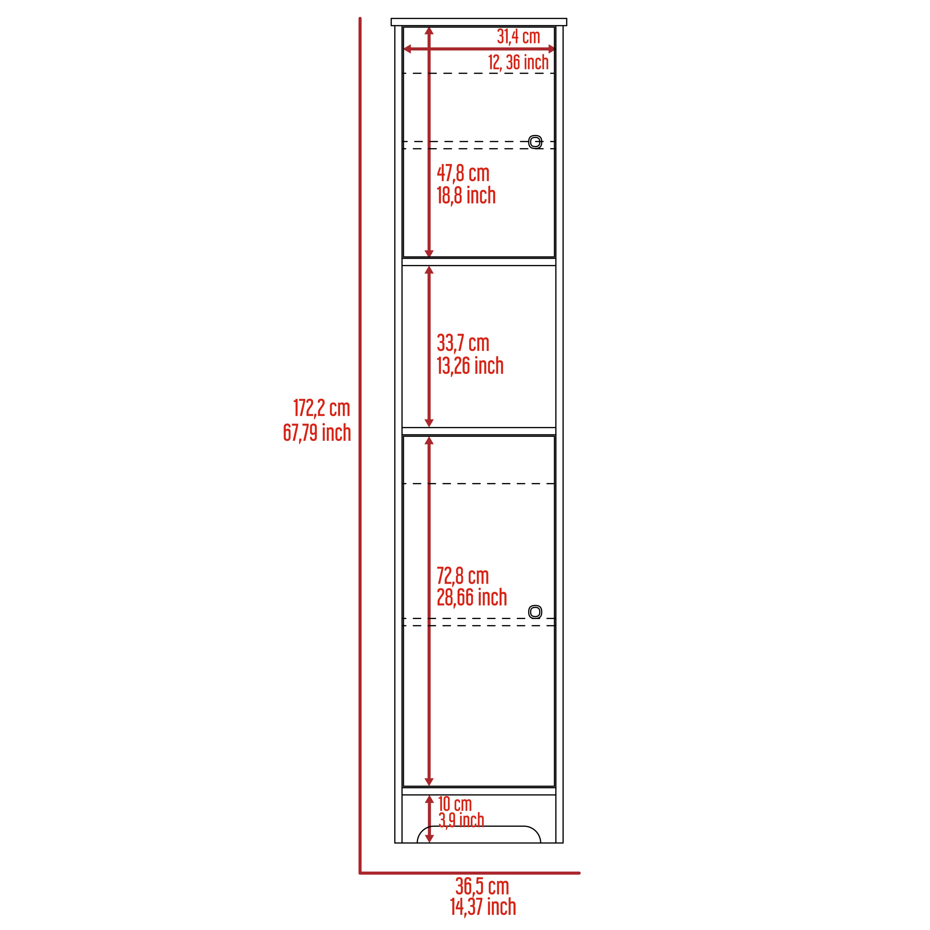 Ibis Linen Cabinet, Double Doors, Four Interior  Shelves, Two Cabinets  -Light Oak | Premium Home Decor - Grand Goldman