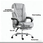 Heated Reclining Chair,Massage Office Chair with Adjustable Height,Footrest - Grand Goldman